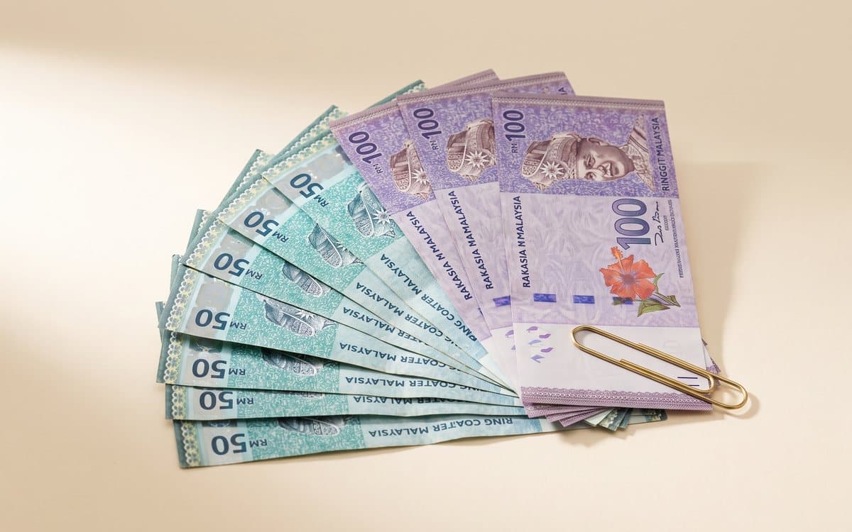 A fan of RM50 and RM100 notes